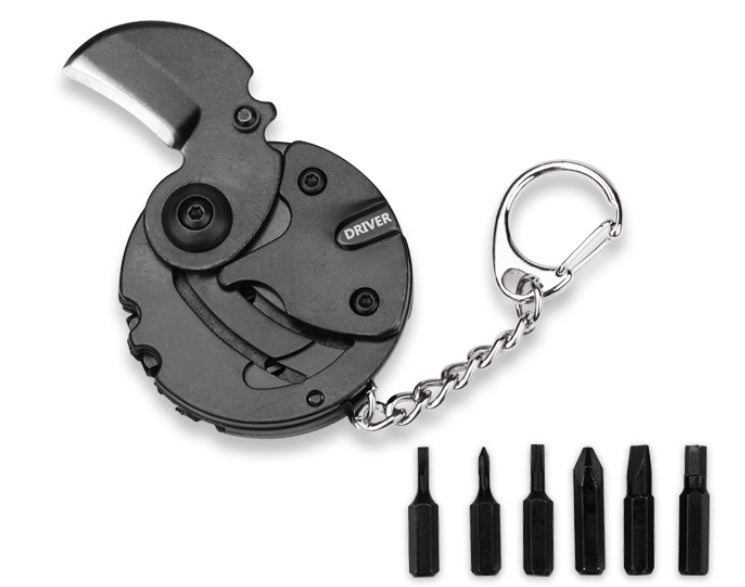 Key chain screwdriver and knife