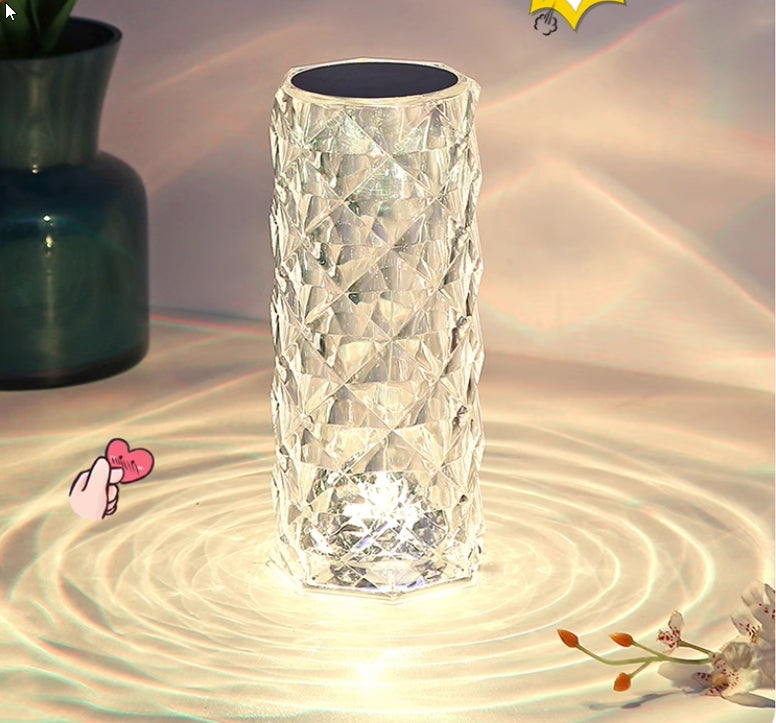 3 Colors Crystal Rose Table Lamp