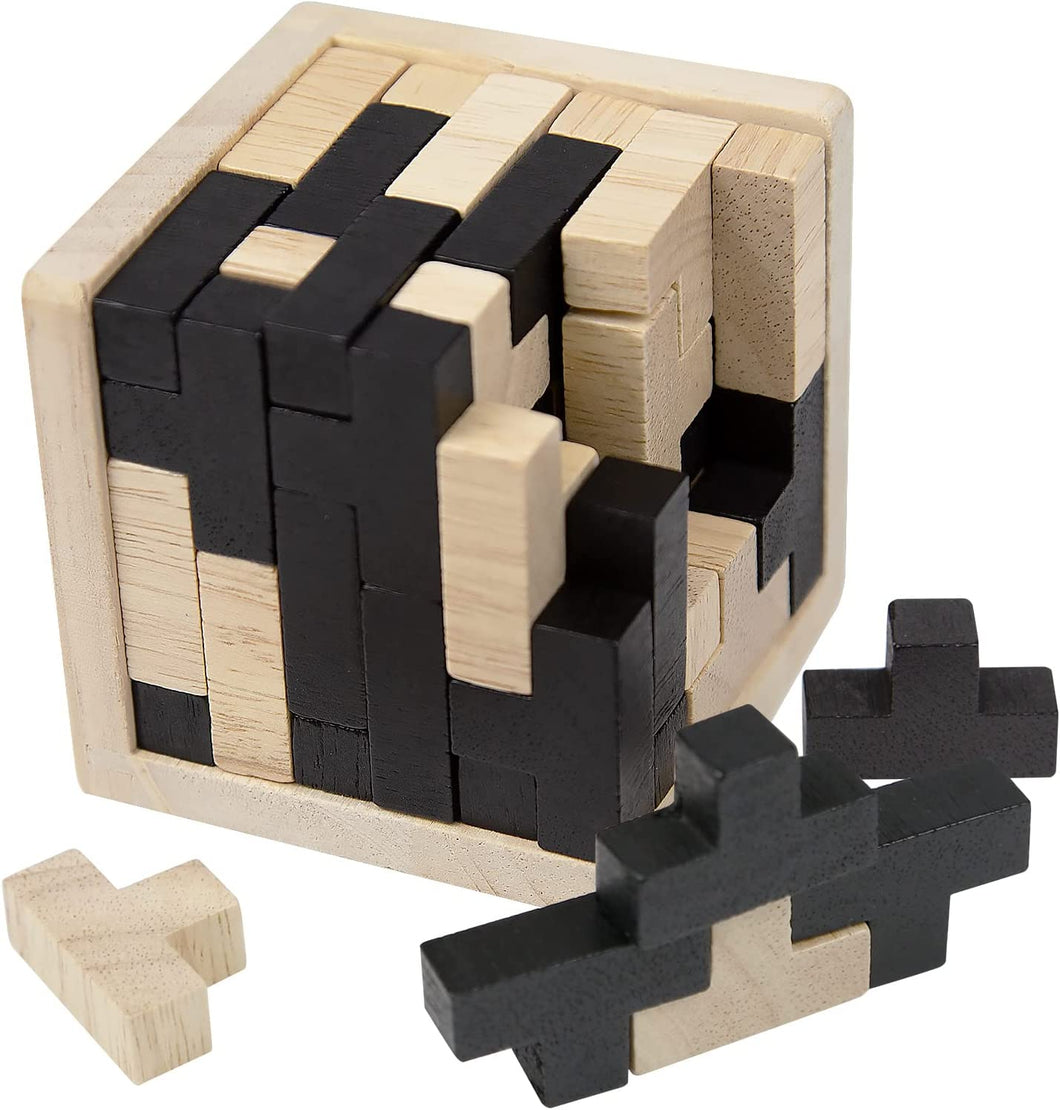 Wooden 3D Puzzle Cubes Game